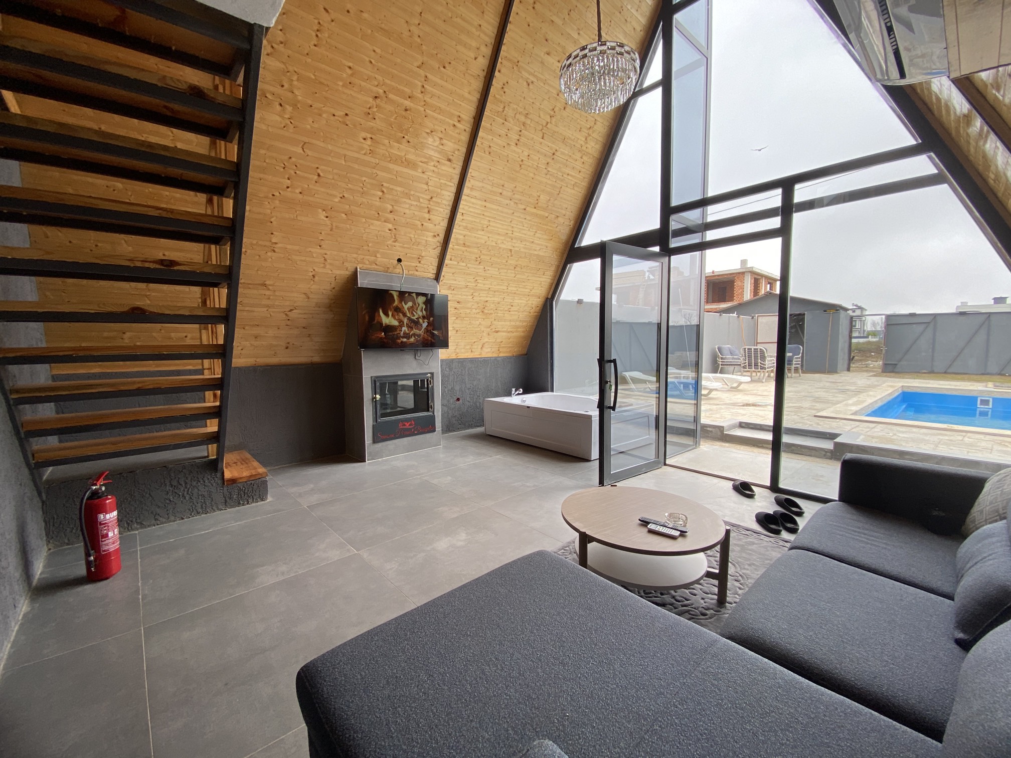 Samsun Atakum lüks bungalov villa salon iç mekan